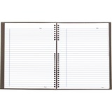 Blueline NotePro Notebook - 300 Sheets - Twin Wirebound - 10.75" (273.05 mm) x 8.50" (215.90 mm) - White Paper - Blue Cover - Self-adhesive Tab, Micro Perforated, Index Sheet, Pocket, Hard Cover - Recycled