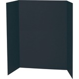 Pacon Presentation Board - 48" (1219.20 mm) Board Height x 36" (914.40 mm) Board Width - Black Surface - Tri-fold, Recyclable, Corrugated - 1