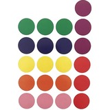 DBLG Import Multipurpose Label - 1" (25.40 mm) Diameter - Circle - Purple, Green, Blue, Yellow, Orange, Pink, Red - 24 / Sheet - 3 Total Sheets - 504 / Pack
