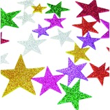 DBLG Import Self-Adhesive Foam Glitter Star Shapes Classpack