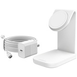 OtterBox Charging Stand with MagSafe MFi approved (15W) - 4.60" (116.84 mm) Height x 3.20" (81.28 mm) Width x 5.48" (139.19 mm) Depth - Aluminum - White