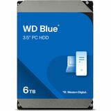 WD Blue WD60EZAX 6 TB Hard Drive - 3.5" Internal - SATA (SATA/600) - Conventional Magnetic Recording (CMR) Method - Desktop PC, Storage System Device Supported - 5400rpm - 2 Year Warranty