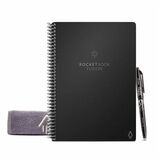 Rocketbook Fusion Notebook - 42 Pages - Executive - 6" x 8 4/5" - Deep Space Gray Cover - Reusable, Erasable, Note Section, Task Section, Built-in Planner, Calendar - 1 Each