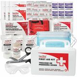 First aid central British Columbia Basic Bulk First Aid Kit - 38 x Piece(s) For 10 x Individual(s) - 5.24" (133 mm) Height x 8.27" (210 mm) Width x 2.99" (76 mm) Depth - Plastic Case