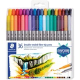 Staedtler Art Marker - Narrow, Broad Marker Point - Bullet Marker Point Style - Assorted - 1 Each