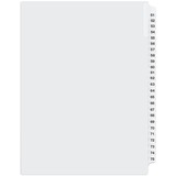 Davis Index Divider - Printed Tab(s) - 1/25 - Digit - 51-75 - 8.50" Divider Width x 11" Divider Length - White Divider - 1 Each