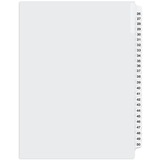 Davis Index Divider - Printed Tab(s) - 1/25 - Digit - 26-50 - 8.50" Divider Width x 11" Divider Length - White Divider - 1 Each