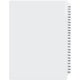 Davis Index Divider - Printed Tab(s) - 1/25 - Digit - 176-200 - 8.50" Divider Width x 11" Divider Length - White Divider - 25 / Pack