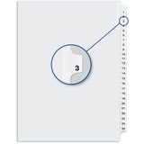 Davis Index Divider - Printed Tab(s) - 1/25 - Digit - 3 - 8.50" Divider Width x 11" Divider Length - White Divider - 25 / Pack
