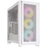 Corsair iCUE Computer Case - Mid-tower - White - Tempered Glass, Steel, Plastic - 4 x Bay - 3 x 4.72" (120 mm) x Fan(s) Installed - ATX Motherboard Supported - 8 x Fan(s) Supported - 2 x Internal 3.5" Bay - 2 x Internal 2.5" Bay - 9x Slot(s) - 2 x USB(s) - 1 x Audio In - 1 x Audio Out - Liquid Cooler