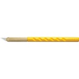 Olfa AK-1/5B Graphic Art Knife - Carbon Steel Blade - Contoured Grip, Acetone Resistant, Textured Grip, Handle - Yellow - 1 Each