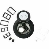 Wiremold 4AT Prewired Dual Service Controlled Receptacle Evolution Poke-Thru Device-Black - Poke...