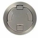 Wiremold 6IN Flush Style TR CVR Assembly SN Tamp Resist Satin Nickel - Poke Thru Device - Satin...