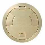 Wiremold 8IN FLUSH STYLE CVR ASSEMBLY SB SATIN BRASS - Poke Thru Cover - Satin Brass - 9.25