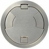 Wiremold 8IN FLUSH STYLE TR CVR ASSEMBLY SN TAMP RESIST SATIN NICKEL - Poke Thru Cover - Satin...