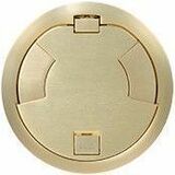 Wiremold 8IN SURFACE STYLE CVR ASSEMBLY SB SATIN BRASS - Poke Thru Device - Satin Brass - 9.25