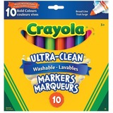 Crayola Ultra-Clean Marker - Wide Marker Point - 10 / Box