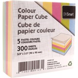 OFFISMART Pastel Paper Cube, 300 Sheets - 300 Sheets - 120 Pages - Plain - Glue - Pastel Paper - 1 Each