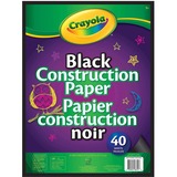 Crayola Construction Paper* - 3D Structure - 9" (228.60 mm)Width x 12" (304.80 mm)Length - 40 / Pack - Black - Paper