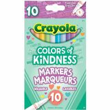 Crayola Colors of Kindness Marker - Fine Marker Point - Assorted - 10 / Pack