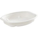 Eco Guardian 12 oz Oval Fiblre Compostable Containers - Microwave Safe - Sugarcane Fiber Body - 50 / Pack