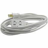 Exponent Microport Power Extension Cord - 125 V AC13 A - White - 6 ft Cord Length - 1