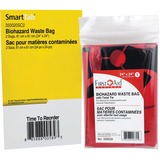First Aid Central Bio Hazard Waste Bag (24" x 24"), 2 per Bag - 24" (609.60 mm) Width x 24" (609.60 mm) Length - 2/Pack - Waste Disposal
