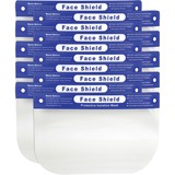 First aid central Face Shield - Recommended for: Face - Anti-fog, Elasticized, Skin-friendly, Reusable - Fog Protection - 10 / Pack