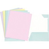 Geocan Fastener Folder - Cardboard - Assorted Pastel - 1 Each