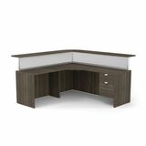 Heartwood Outlines Reception Desk - Layout 1B - Grey Dusk