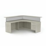 Heartwood Outlines Reception Desk - Winter Wood - Layout 1B