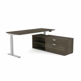 Heartwood Calypso Height Adjustable Desk - Grey Dusk - Layout 3