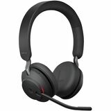 Jabra Evolve2 65 Headset - Stereo - Wireless - Bluetooth - 98.4 ft - On-ear - Binaural - Supra-aural - Noise Canceling - Black