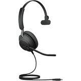 Jabra Evolve2 40 Headset - Mono - USB Type C - Wired - Over-the-head, On-ear - Monaural - Supra-aural - 4.9 ft Cable - Noise Canceling - Black