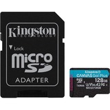 Kingston Canvas Go! Plus 128 GB Class 10/UHS-I (U3) V30 microSDXC - 170 MB/s Read - 90 MB/s Write - Lifetime Warranty
