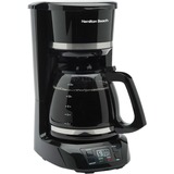 Hamilton Beach 12 Cup Programmable Coffeemaker - Programmable - Black - Plastic Body - Countertop