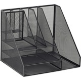 Merangue Giant Desktop Mesh Organizer - 2 Compartment(s) - 13.5" Height x 11.5" Width x 11.5" Depth - Black - Mesh - 1 Each