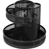 Merangue Desktop Organizer - Black - Mesh - 1 Each