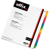 Novexco Index Divider - Printed Tab(s) - Alphabet - A-Z, Table of Contents - 8.50" Divider Width x 11" Divider Length - 1 Each