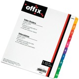Novexco Index Divider - Printed Tab(s) - Digit - 1-10, Table of Contents - 8.50" Divider Width x 11" Divider Length - 1 Each