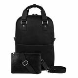 bugatti Ladies Carrying Case (Backpack) for 15.6" Notebook, Tablet - Black - Vegan Leather Body - Shoulder Strap, Handle - 15.98" (406 mm) Height x 11.97" (304 mm) Width x 2.99" (76 mm) Depth - Female