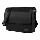 bugatti Messenger Carrying Case (Messenger) for 15.6" Notebook - Black - Vegan Leather Body