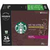 Starbucks Sumatra Dark Roast Ground Coffee - Compatible with Keurig Brewer - Dark - 24 / Box