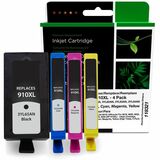 CIG Remanufactured High Yield Inkjet Ink Cartridge - Box 910XL (3YL62AN, 3YL63AN, 3YL63AN, 3YL65AN) - Black, Cyan, Magenta, Yellow - 1 Each