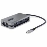 StarTech USB-C Multiport Adapter, 4K 60Hz HDMI/DP, 3-Port USB Hub, 100W PD Pass-Through, GbE, Mini Docking Station, 1ft/30cm Cable