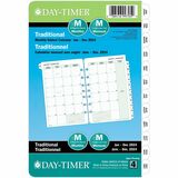 Day-Timer Refill Monthly Desk Size 2PPM Bilingual - Monthly - 1 Day Double Page Layout - 7 x Holes - 8.5" Height x 5.5" Width - Reference Month, To-do List, Record Sheet