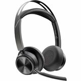Poly Voyager Focus 2-M Microsoft Teams Certified With Charge Stand Headset - Microsoft Teams Certification - Google Assistant, Siri - Stereo - USB Type C - Wired/Wireless - Bluetooth - 298.6 ft - 20 Hz - 20 kHz - On-ear - Binaural - Ear-cup - 4.9 ft Cable - Noise Cancelling, Discreet, MEMS Technology Microphone - Black