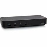 C2G C2G USB-C® 11-in-1 Hybrid DisplayLink and DP Alt Mode Triple 4K Docking Station - for Hard Drive, Keyboard, Notebook, Mouse - USB Type C - 3 Displays Supported - 4K - 3840 x 2160 - 6 x USB Ports - 3 x USB Type-A Ports - USB Type-A - 3 x USB Type-C Ports - USB Type-C - Network (RJ-45) - 3 x HDMI Ports - HDMI - 2 x DisplayPorts - DisplayPort - Black - Wired - Gigabit Ethernet - Windows, macOS, ChromeOS