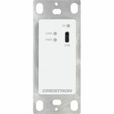 Crestron DM Lite 4K60 4:4:4 Transmitter for USB-C DisplayPort Signal Extension over CATx Cable, Wall Plate, White