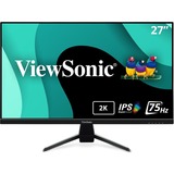 ViewSonic 27" 2K QHD Thin-Bezel IPS Monitor with USB-C, HDMI, and DisplayPort - 27" , 2k, QHD, 1440p, USB-C, USB C, HDMI, DisplayPort, Display Port, DP, 75hz, refresh rate